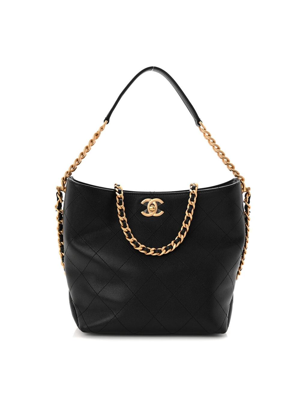 Chanel Caviar Quilted Hobo Black #286921C49B